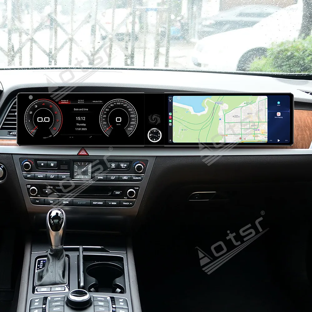 Dual 12.3“ Screen Qualcomm Carplay Android Car Multimedia Automotive For Hyundai Genesis 2013~2016 GPS Navi Car Radio Head Unit