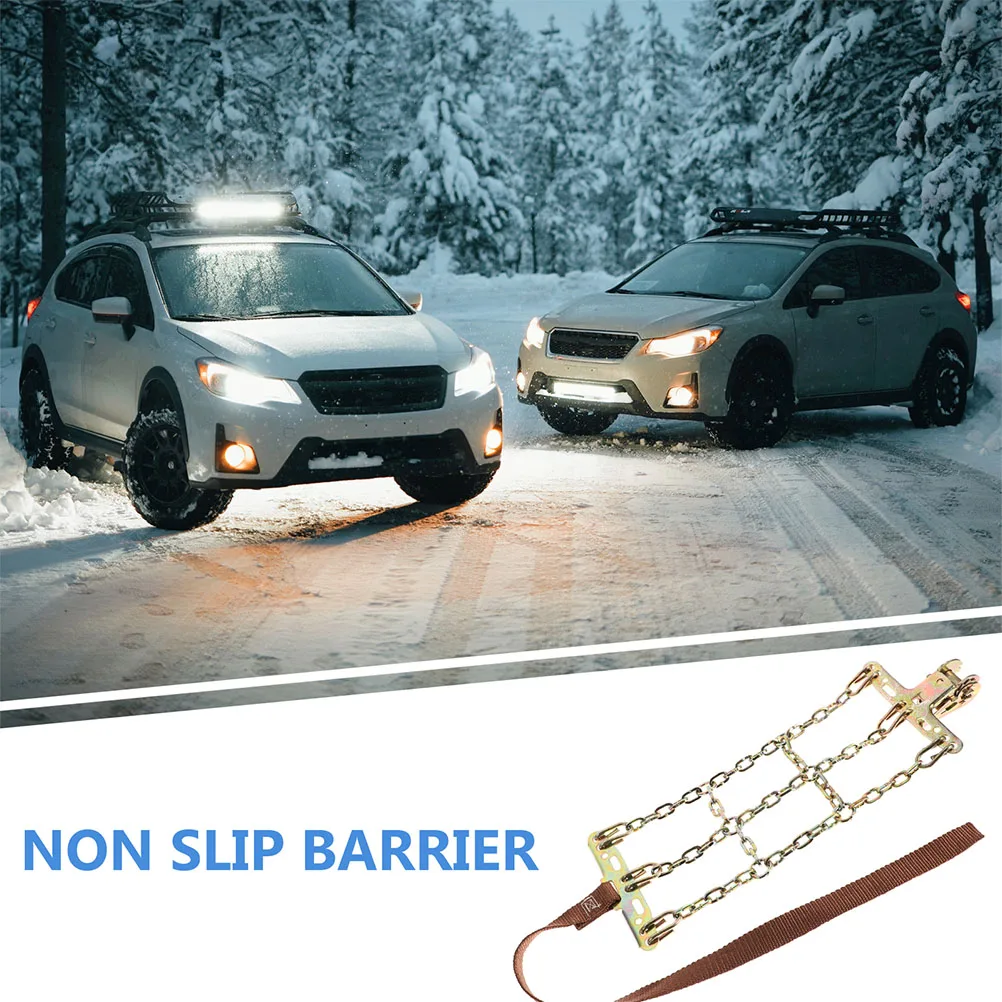 2pcs Anti Slip Chains for Car Tires Snow Ice Winter Driving Safety Sturdy Steel Easy Install Universal SUV Tire Snow