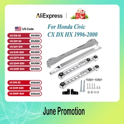 Arm Suspension Subframe Tie Bar Kit Fit For 1996-2000 Honda Civic DX / EX / HX / Si Coupe 2D 1.6L Durable Rear Lower Control Arm