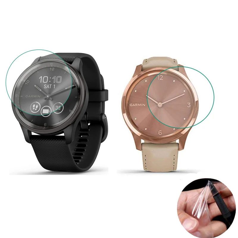 5pcs TPU Soft Smartwatch Protective Film Cover For Garmin Vivomove Trend/Sport/3/3S/Style/Luxe HR Smart Watch Screen Protector