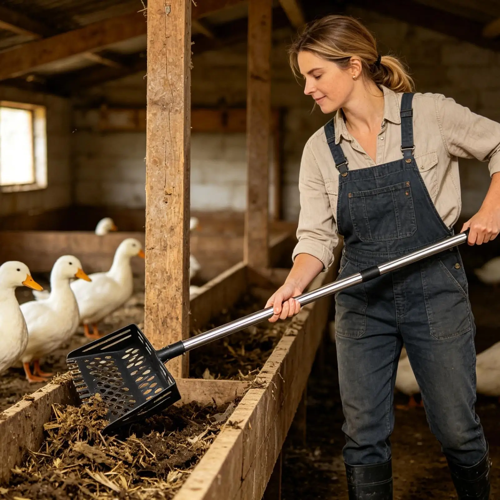 

Coop Scooper Metal Long Handle Sand Sifting Tool Chicken Coop Rake Sand Sifter For Bunny Dogs Cats Pony Hamster Duck Backyard