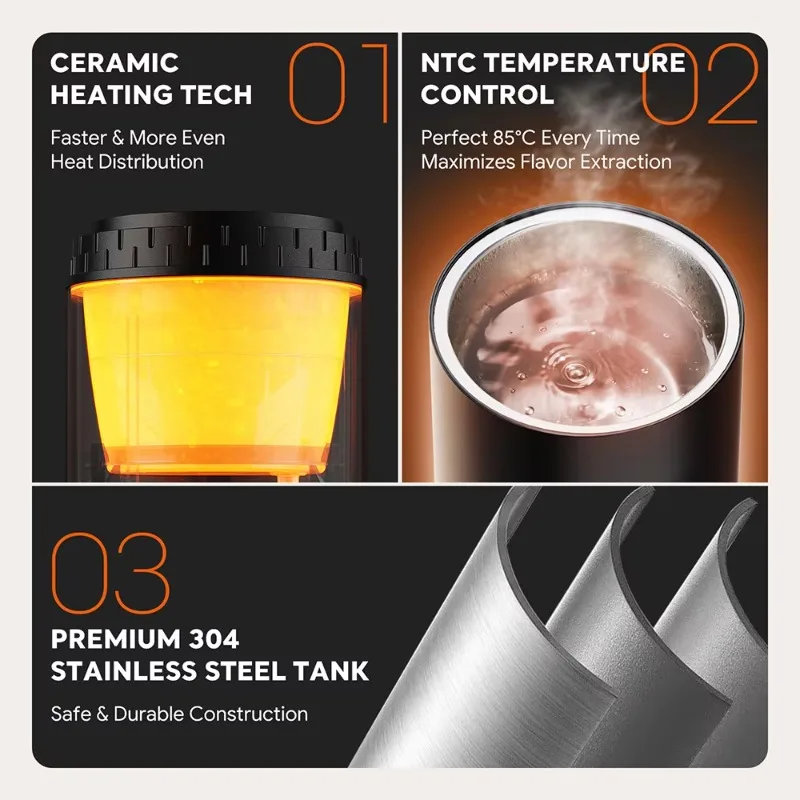 Commercial Mini Custom Logo USB Portable OEM French Stainless Steel Coffee Making Machine Espresso Coffee Maker Car Hotel