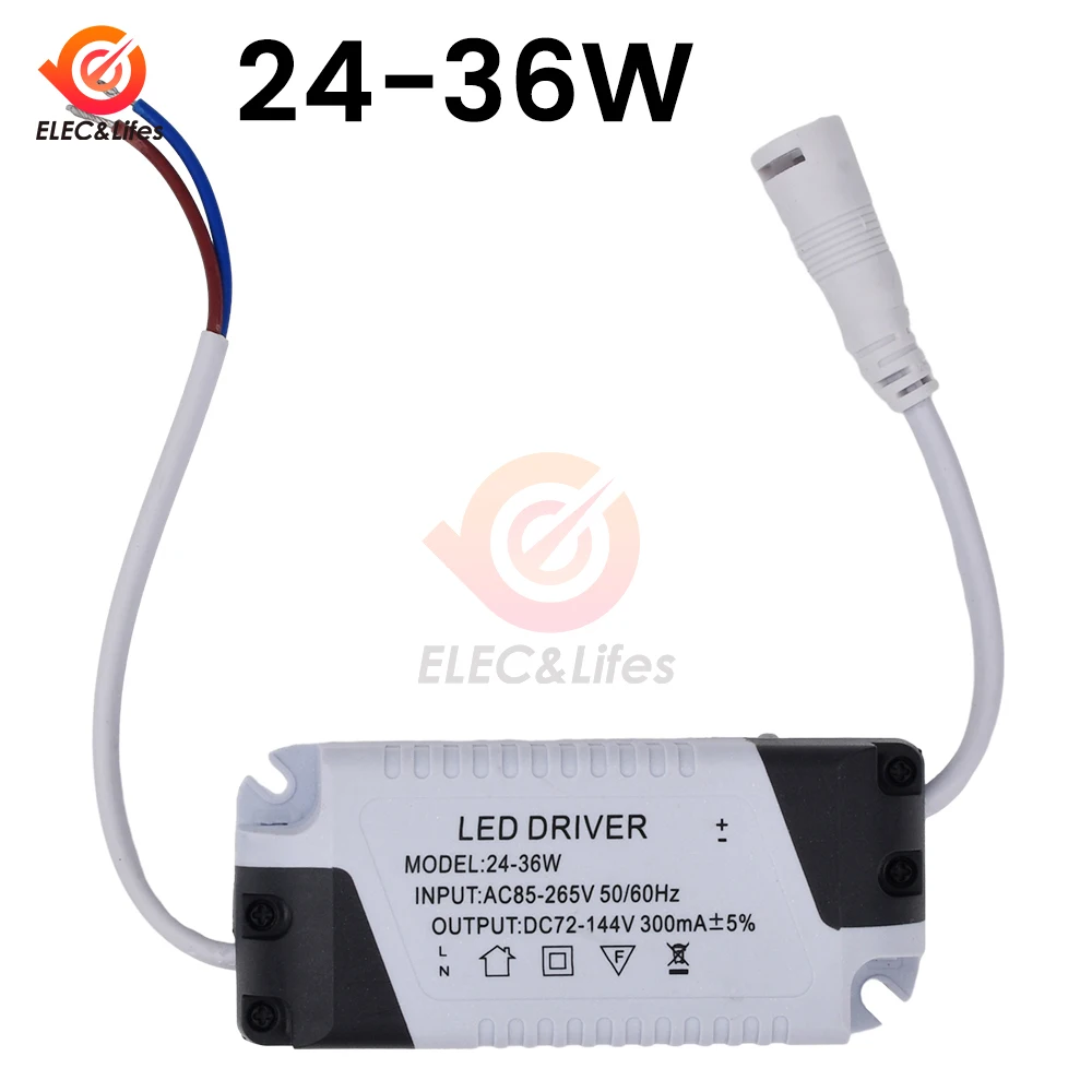 LED Constant Current Driver AC 85-265V 3-4W 4-7W 8-12W 12-18W 18-24W 24-36W Power Supply Adapter Transformer for Panel Light