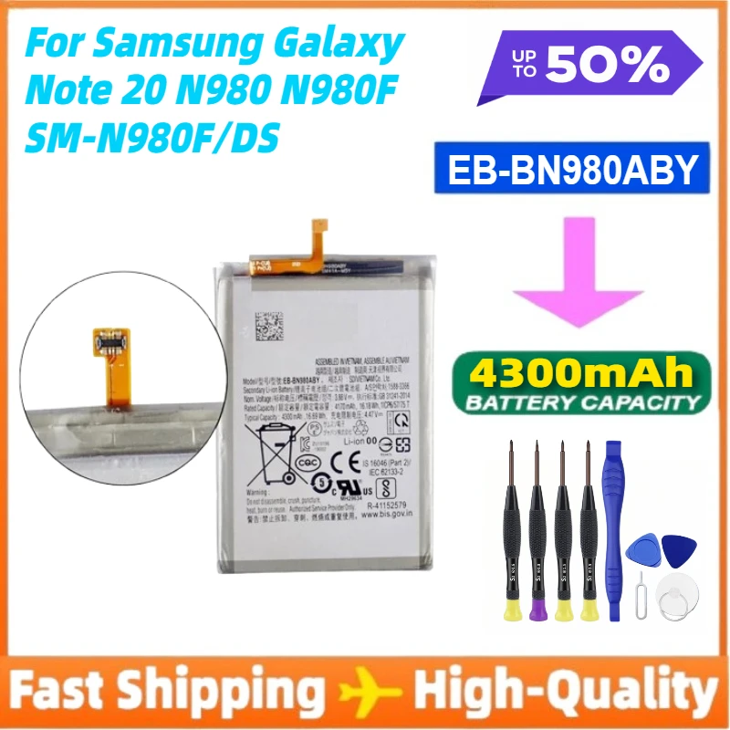 

EB-BN980ABY 4300mAh Replacement Battery for Samsung Galaxy Note 20 N980 N980F SM-N980F/DS Batteries