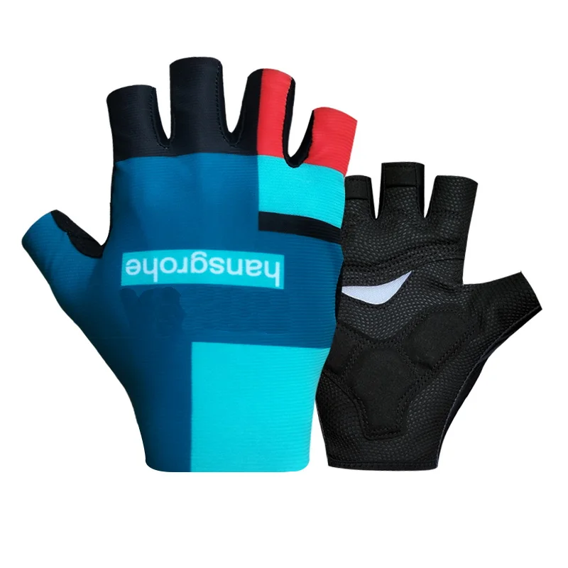 2023 BORAful TEAM One Pair Half Finger Cycling Jersey Gloves MTB Road Mountain Bike Bicycle Gel Gloves