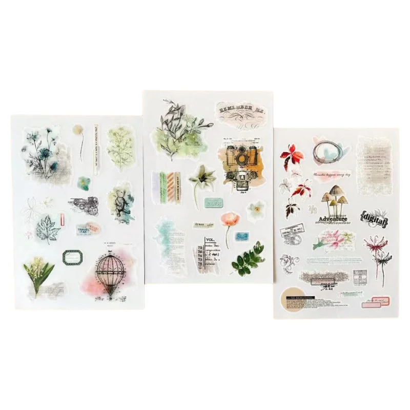 Vintage Aesthetic Scrapbooking Rub on Sticker