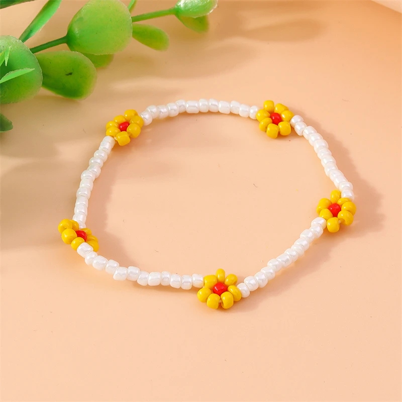 Böhmisches handgefertigtes Armband mit bunten Perlen für Damen, süßes Blumen-Perlenarmband, Party-Schmuck, Geschenke für Mädchen – Detail 9