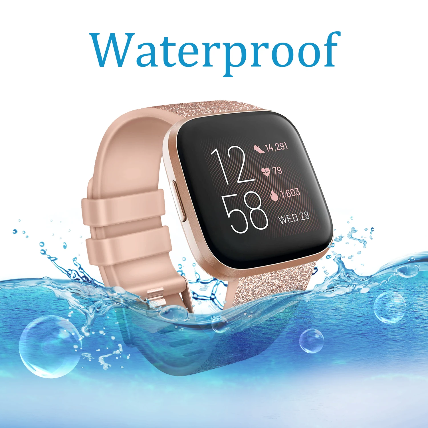 Waterproof Watch Strap For Fitbit Versa 2 1 Lite Band Silicone Replacement Sport Watchband Bracelet For Fitbit Versa 2 Lite band