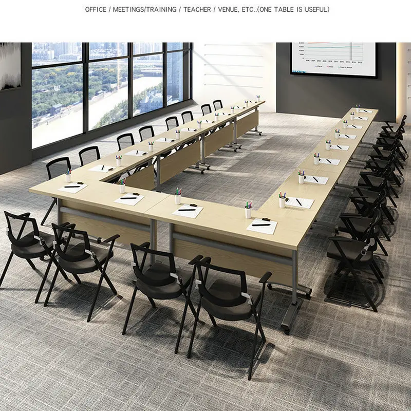 Training table, chair, conference table, strip table, double-layer foldable training  , wheeled desk training