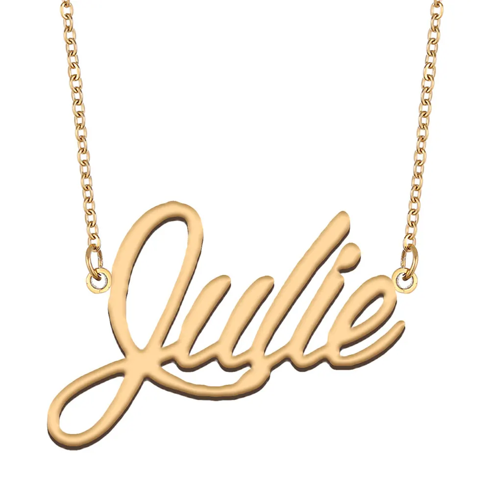 

Ожерелье Julie с именем для женщин, украшения из нержавеющей стали