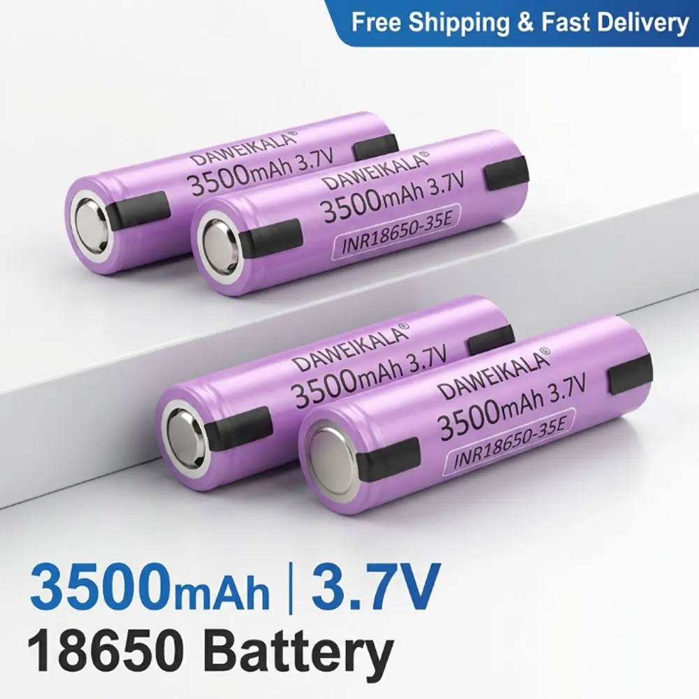 

18650 35E 3500mah High Power Battery 20A High Current Discharge Rechargeable Li-ion Battery DIY Nickel Strip for Power Device
