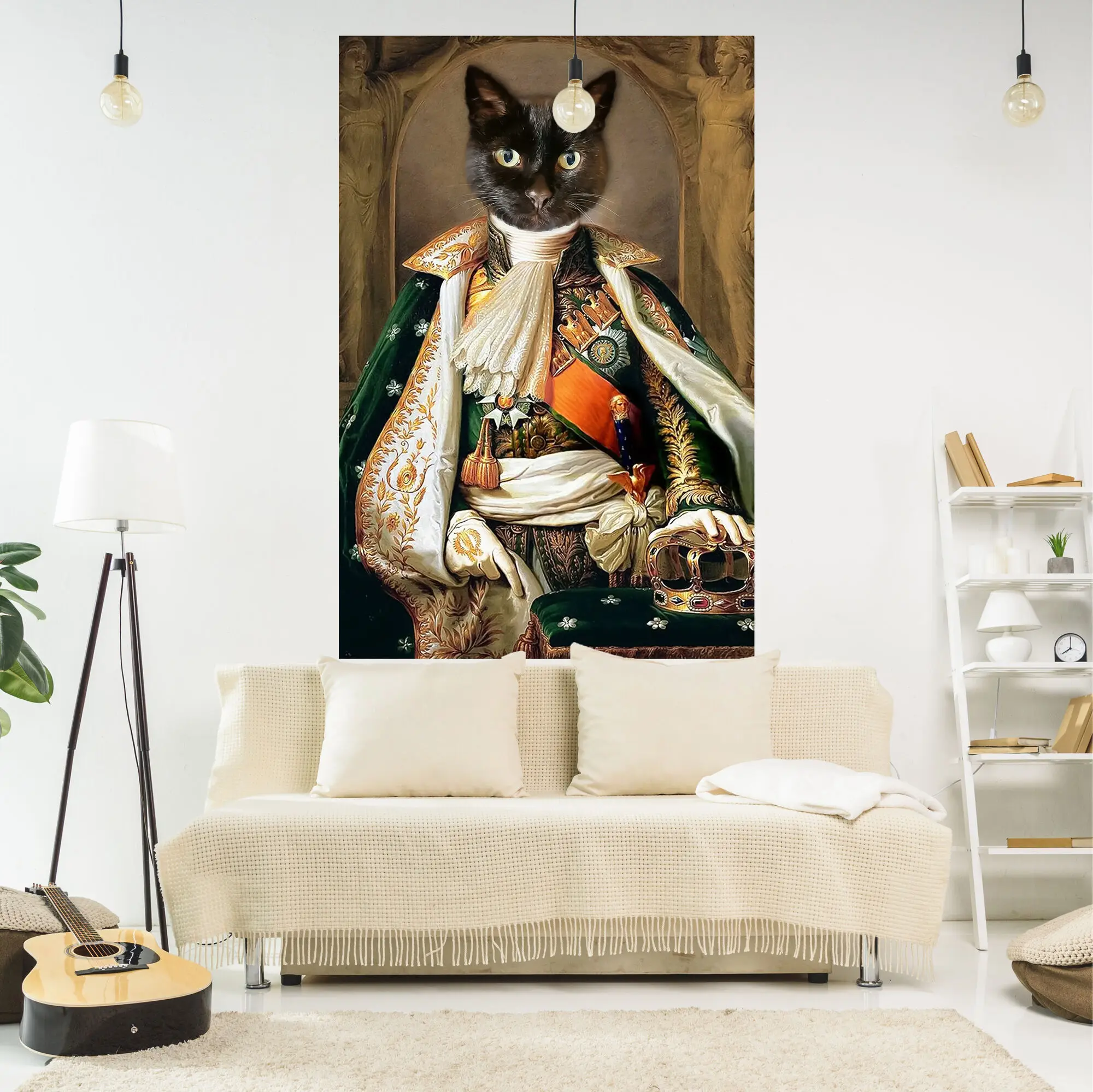 

Funny Animal Tapestry Cat Celebrity Portraits Printed Wall Hanging Art Aesthetics Carpets Bedroom Or Home For Decoration