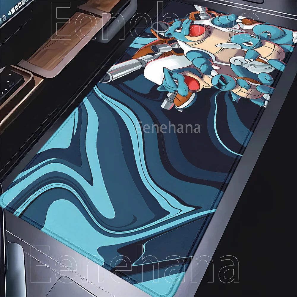Gaming Mouse Pad Strata Liquid Pokemon Anime Eevee‌ Gengar HD printing PC Office accessories Keyboard Rubber overlock Desk Mat