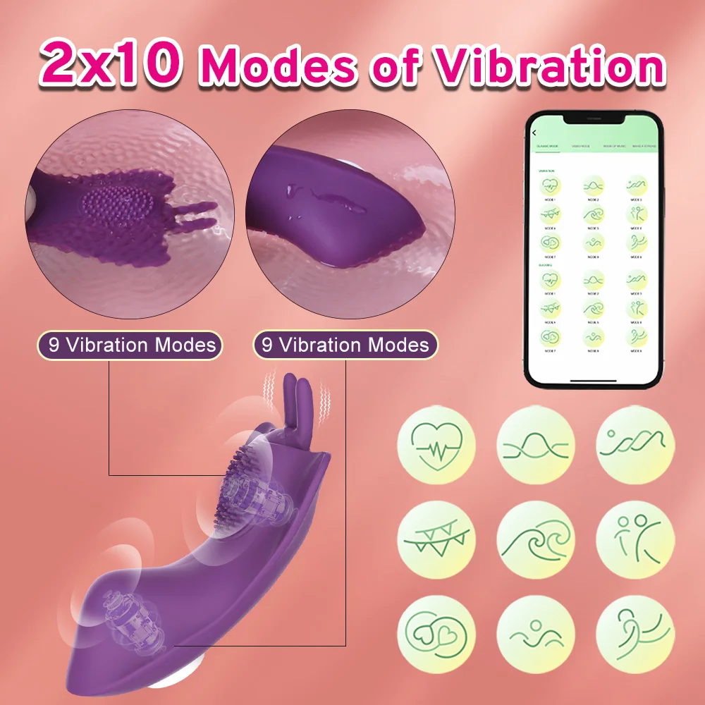 Mutandine vibratore clitoride per le donne Bluetooth App stimolatore clitoride Wireless farfalla indossabile proiettile vibrante adulti giocattoli