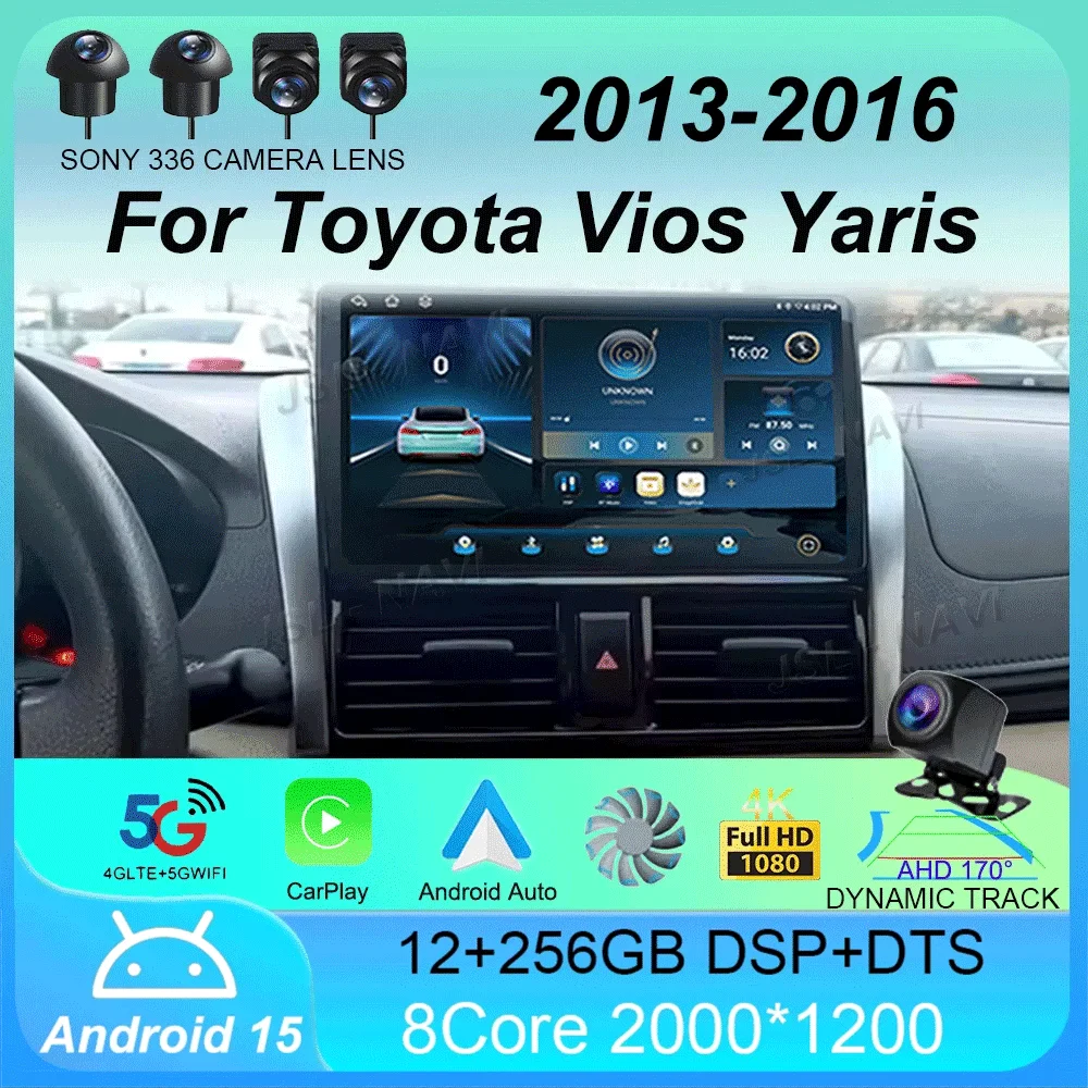 

Car Radio Android 15 Carplay Auto For Toyota Vios Yaris 2013 2014 2015 2016 Multimedia Video Player GPS Navigation 2din Stereo