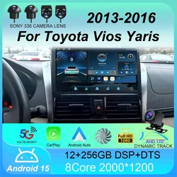Car Radio Android 15 Carplay Auto For Toyota Vios Yaris 2013 2014 2015 2016 Multimedia Video Player GPS Navigation 2din Stereo