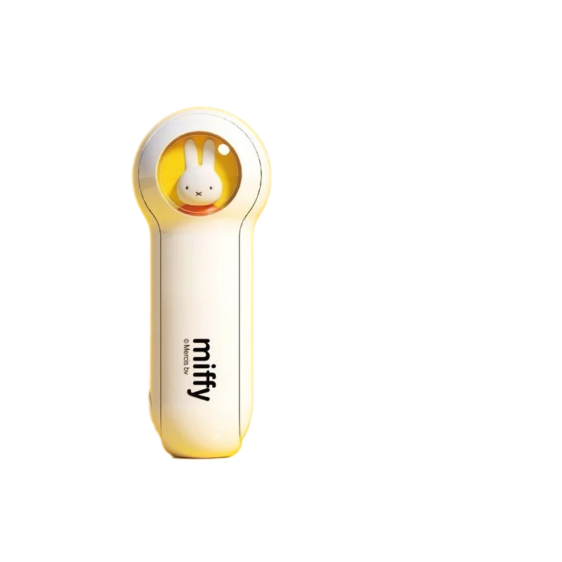 Creative Miffy Bunny Unisex New Cute Cartoon Pattern Portable Handheld Rechargeable Fan, Trendy Personalized Gadget Holiday Gift view 2
