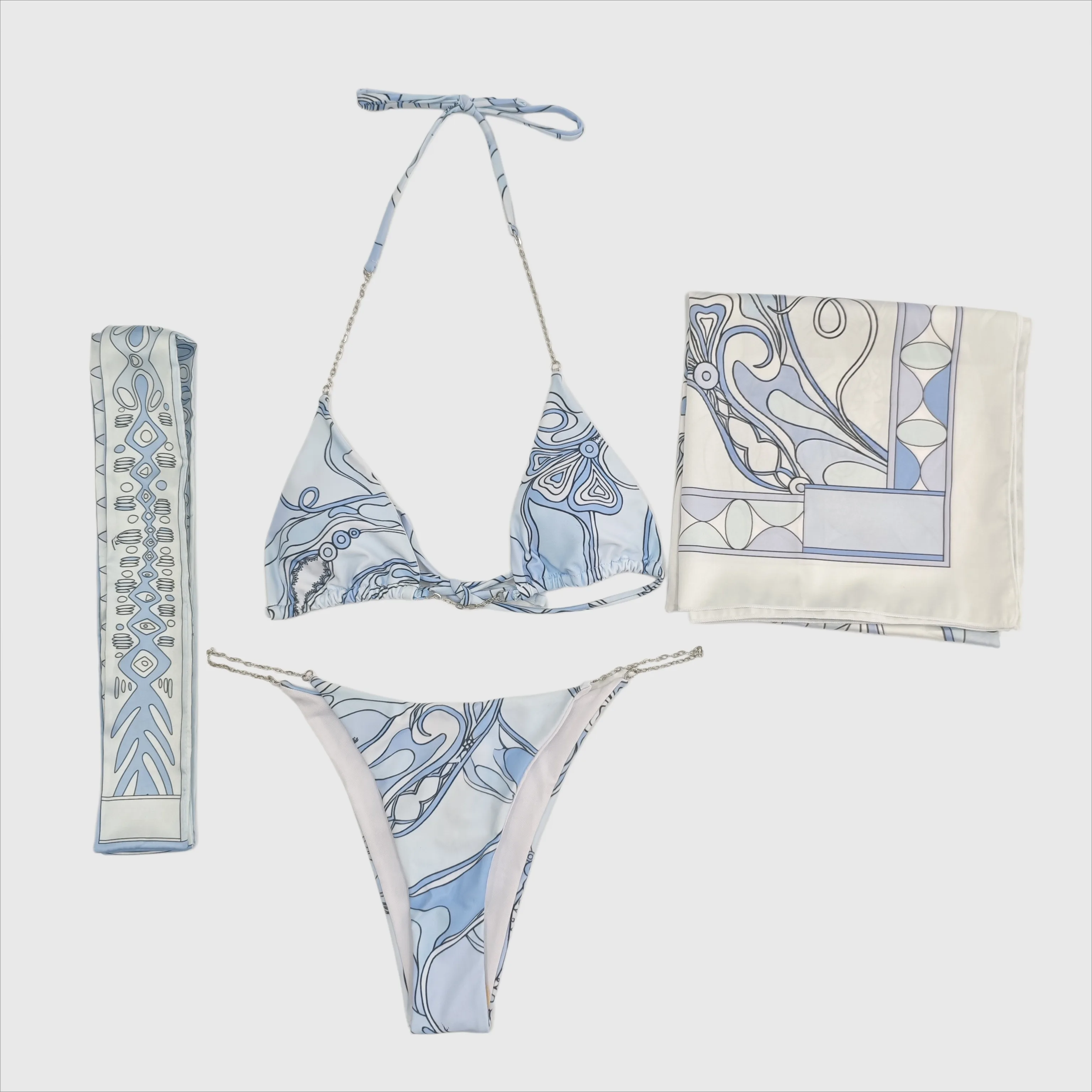 ribbon scarf bikini