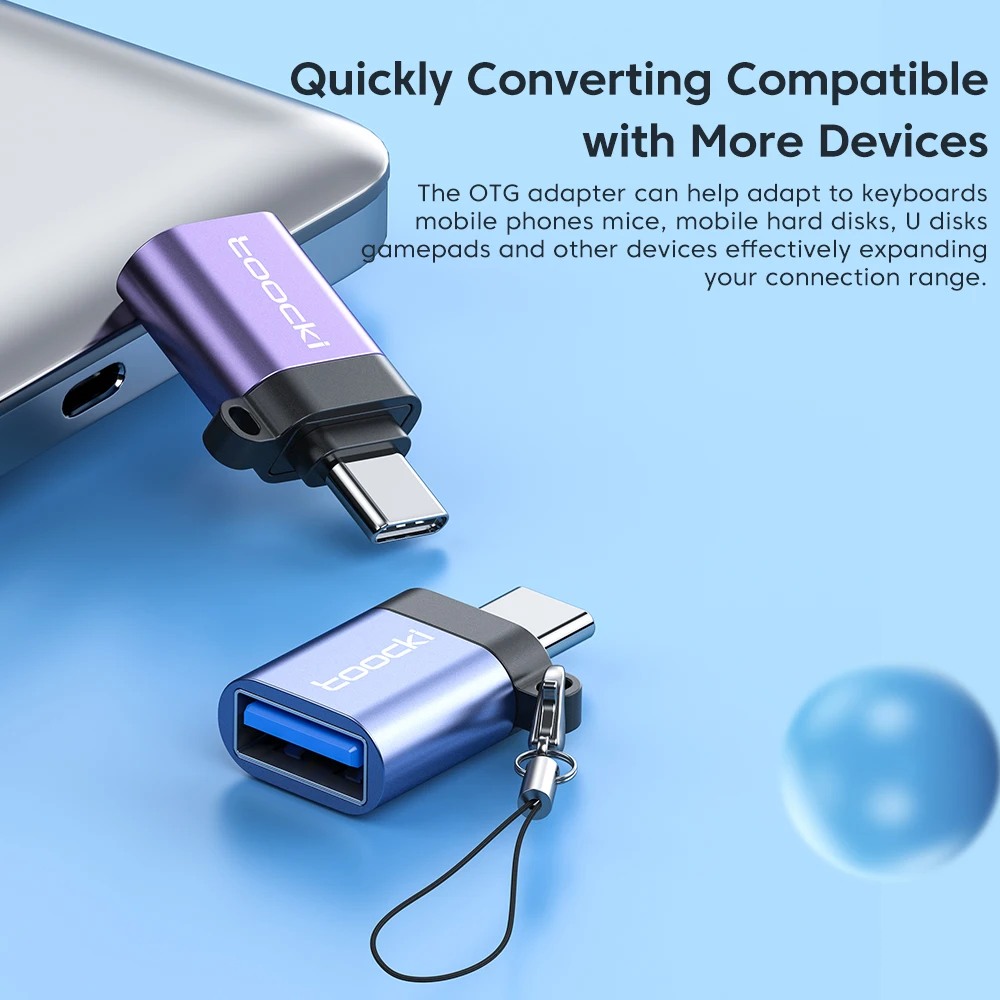 Toocki USB 3.0 To Type C OTG Adapter Micro USB Male To Type C Female Converter USB-C OTG Connector For Macbook Samsung Xiaomi