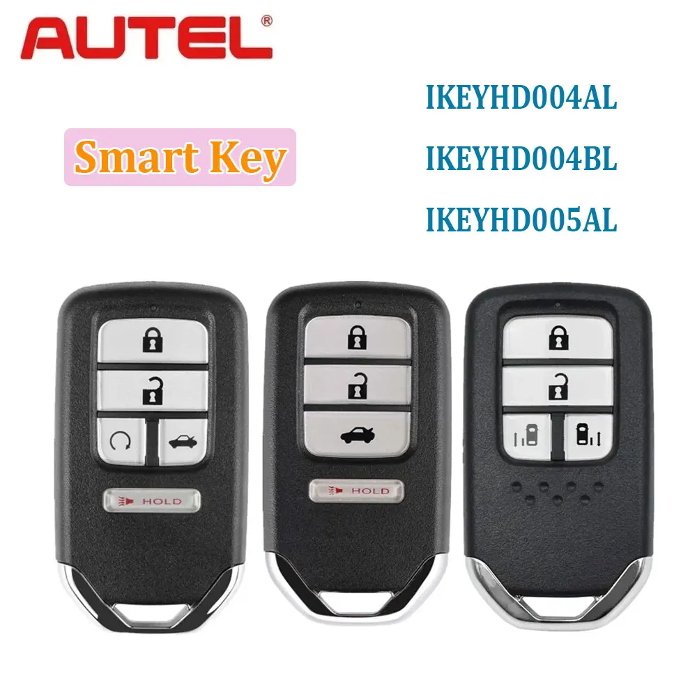 AUTEL Smart Key IKEYHD004AL IKEYHD004BL IKEYHD005AL for Honda 4/5 Buttons Universal Car Key (Trunk) MAXIIM IKEY Premium Style