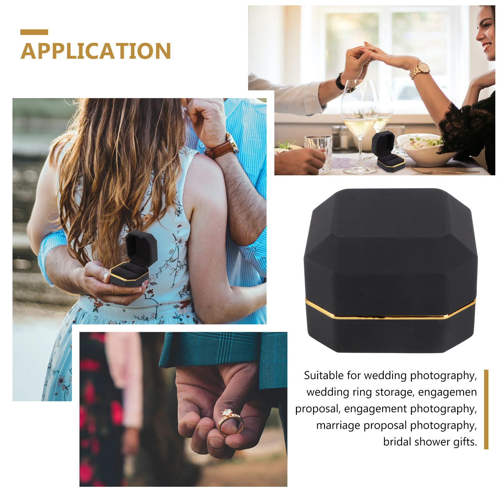 

Креативное предложение, коробка для колец на палец, органайзер для ювелирных изделий со светодиодной подсветкой, изысканный дизайн, материал премиум-класса, прочный, устойчивый к царапинам