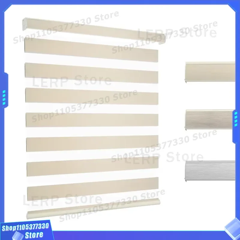 Smart Zebra Roller Blinds Customized Traditional Electric Remote Control Window Shades for Home Office Decor Modern Style