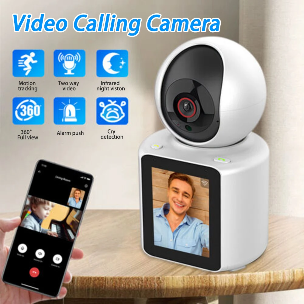 

New Video Intercom Camera 1080P HD Rotate SmartCamera WiFi IP Camera 360 Video Calling Night Vision Surveillance Camcorders