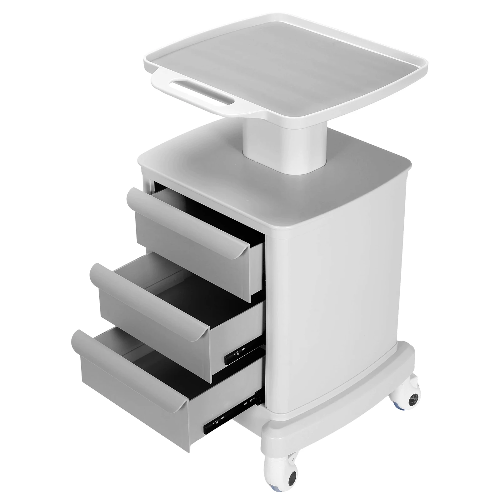 

Dental Utility Cart with 3 Drawers 4 Wheels Beauty Storage Utility Cart 66 LBS Load for Hospital Clinic Salon Spa Office Bedroom
