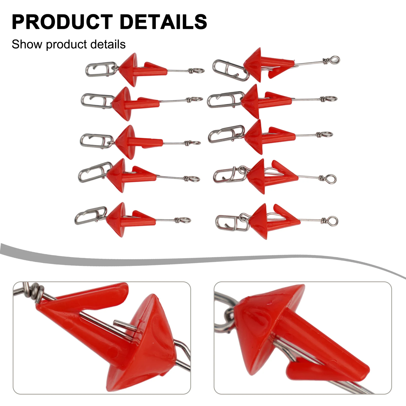 

Практичные зажимы для рыболовной приманки, 10 шт., зажим для освобождения приманки, отрывной стиль, экстрактор зажима, устройство для наживки для морской рыбалки, широкий диапазон
