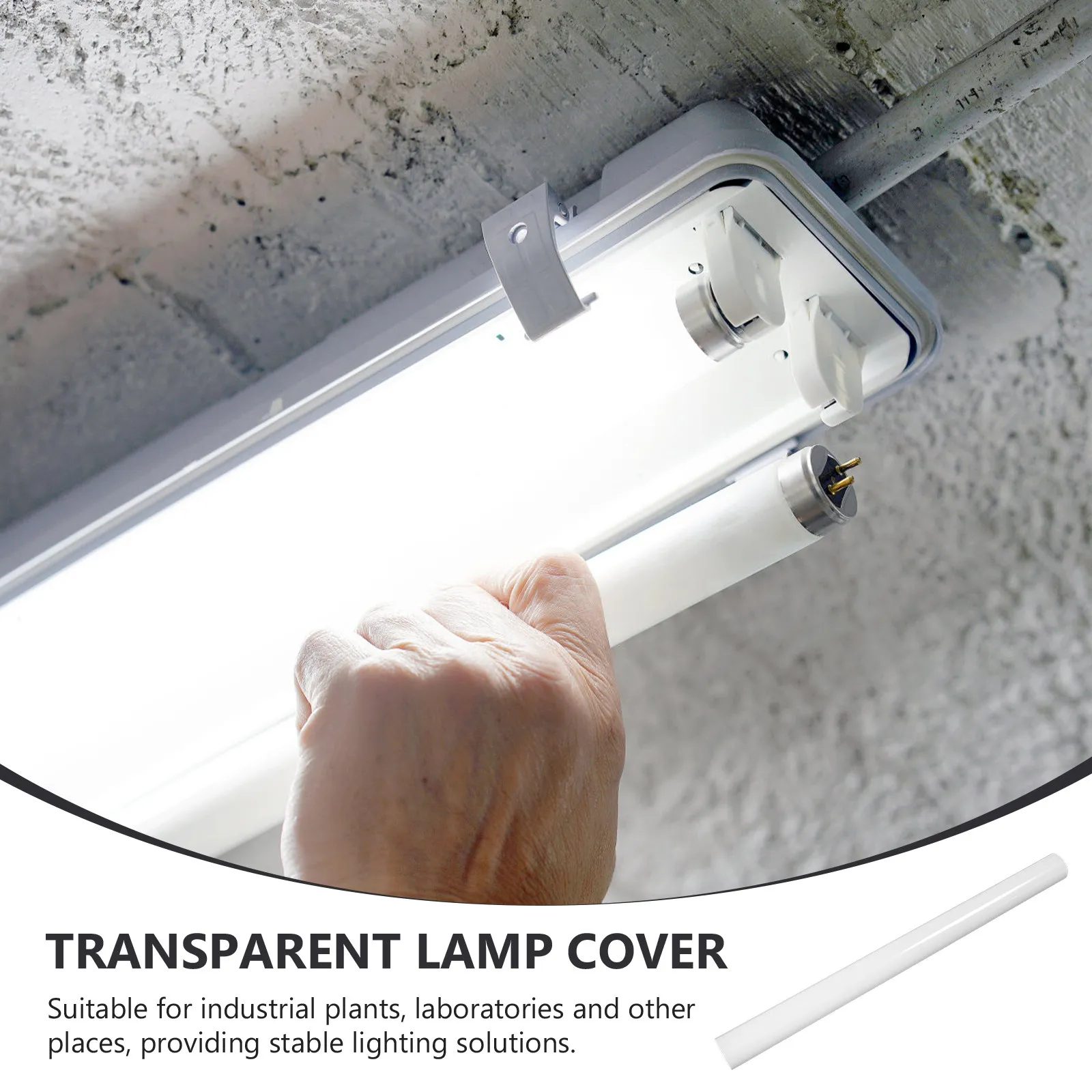 Ceiling Acrylic Shade Explosionproof Anti-Glare Pendant Lamp Cover Frosted Acrylic Tube Light Diffuser Cover for Industrial