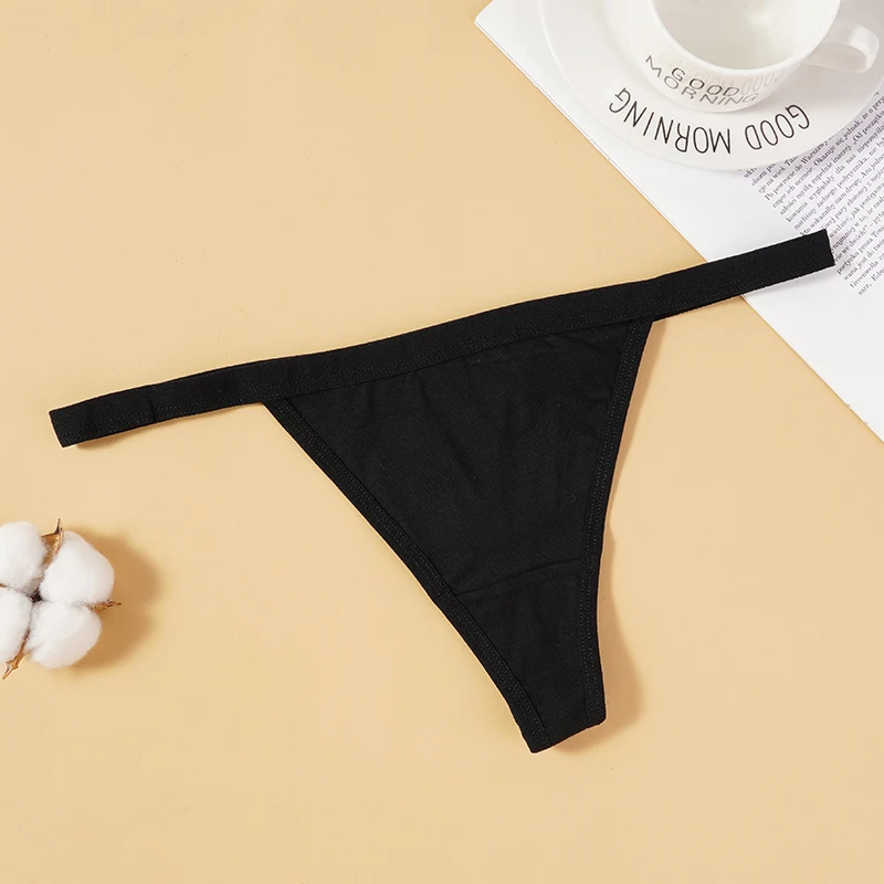 Women's Sexy Cotton G String Thongs Seamless Female Underpants Comfortable Ladies Underwear Lingerie Low Waist Panties