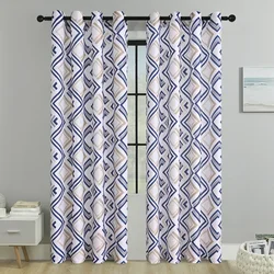 N3030Modern minimalist home decoration living room bedroom bamboo Mami style geometric curtain cloth