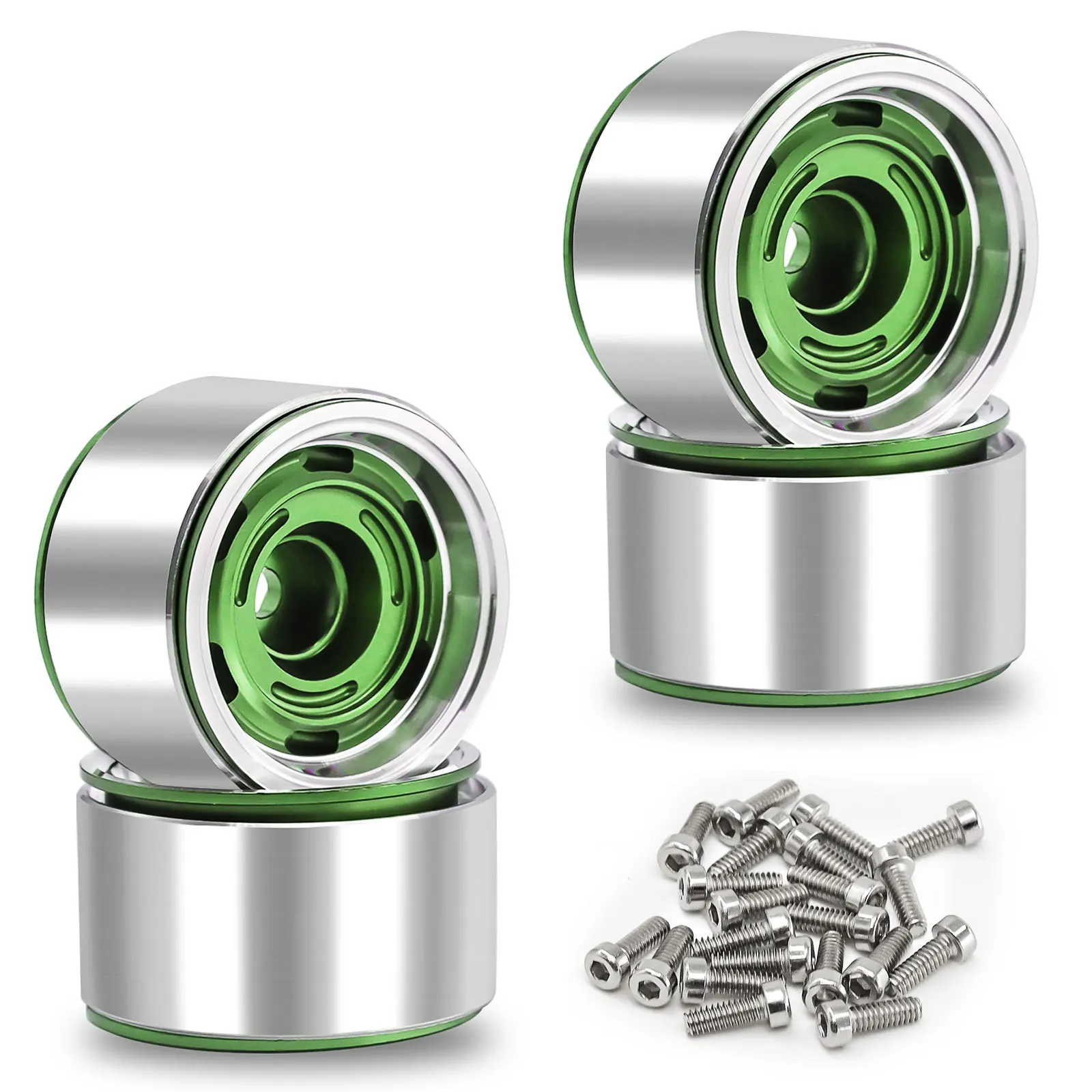 1.0-inch Metal RC Wheels for SCX24 FCX24-W184 1/18 Scale RC Car Upgrade and Modification Parts