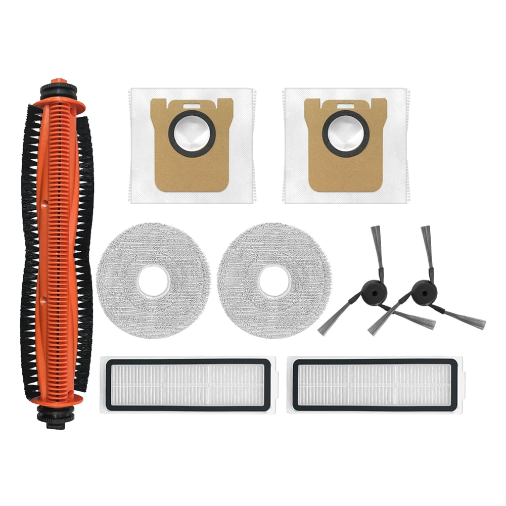 

【SHOP JOURNEY】9 шт. для Xiaomi Mijia 5 PRO / OV21CN: Запасные части для пылесоса — основная щетка, боковая щетка, HEPA-фильтр, салфетка для влажной уборки, пылесборник