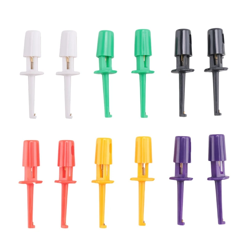 6-Color 12-Piece Test Probe Hook Mini IC Test Hook Suitable For Multimeter SMT SMD Wire Kit