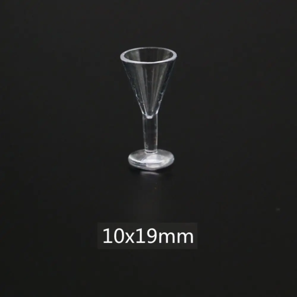 

10Pcs/Set Simulation 1:12 Dollhouse Furniture Red Wine Glass Juice Glass Dollhouse Wine Glass DIY Craft Glass Model