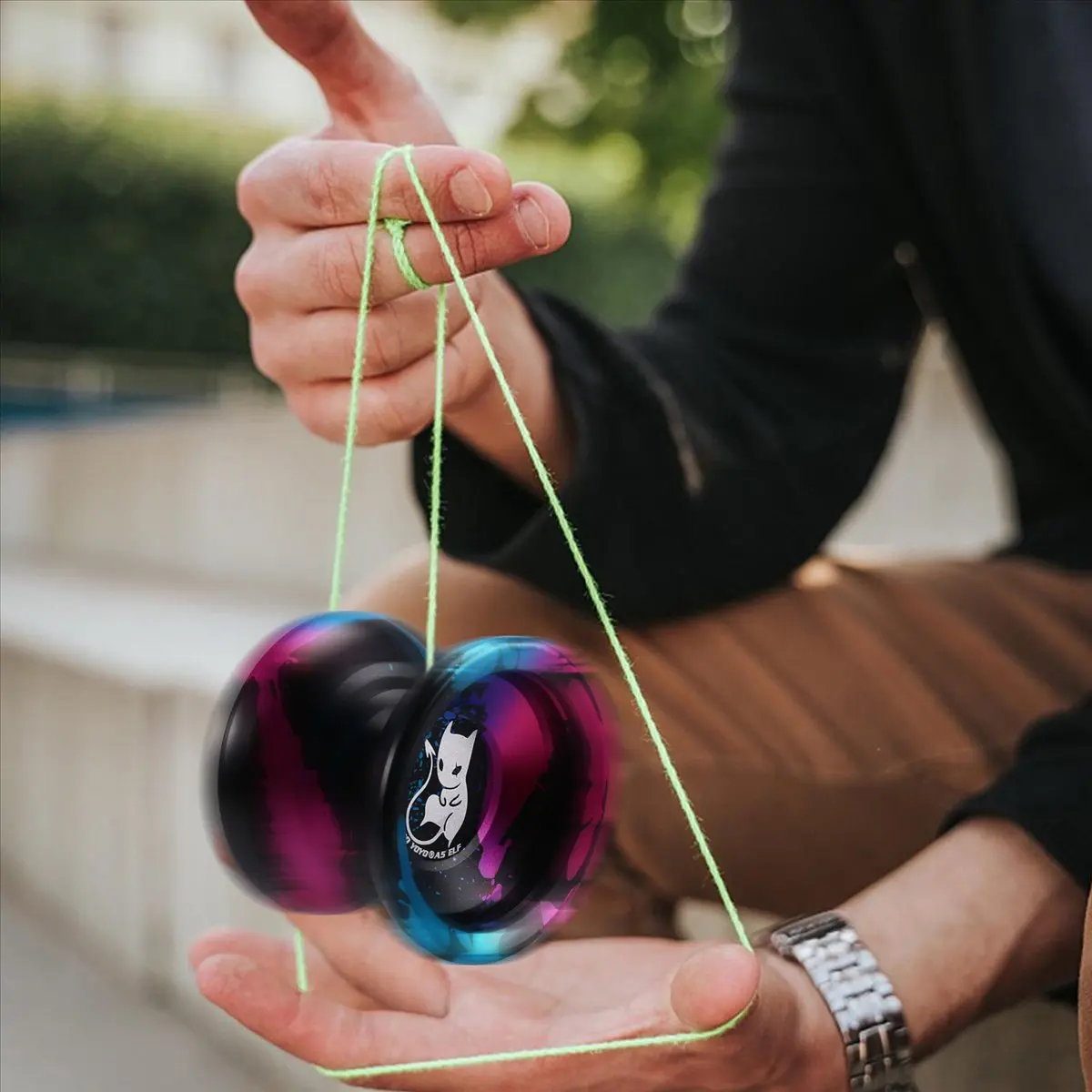 L79A  Professional Butterfly Yoyo with Bearing High-Speed Classic Toy for Advanced Player Kids Beginner Color - view 4