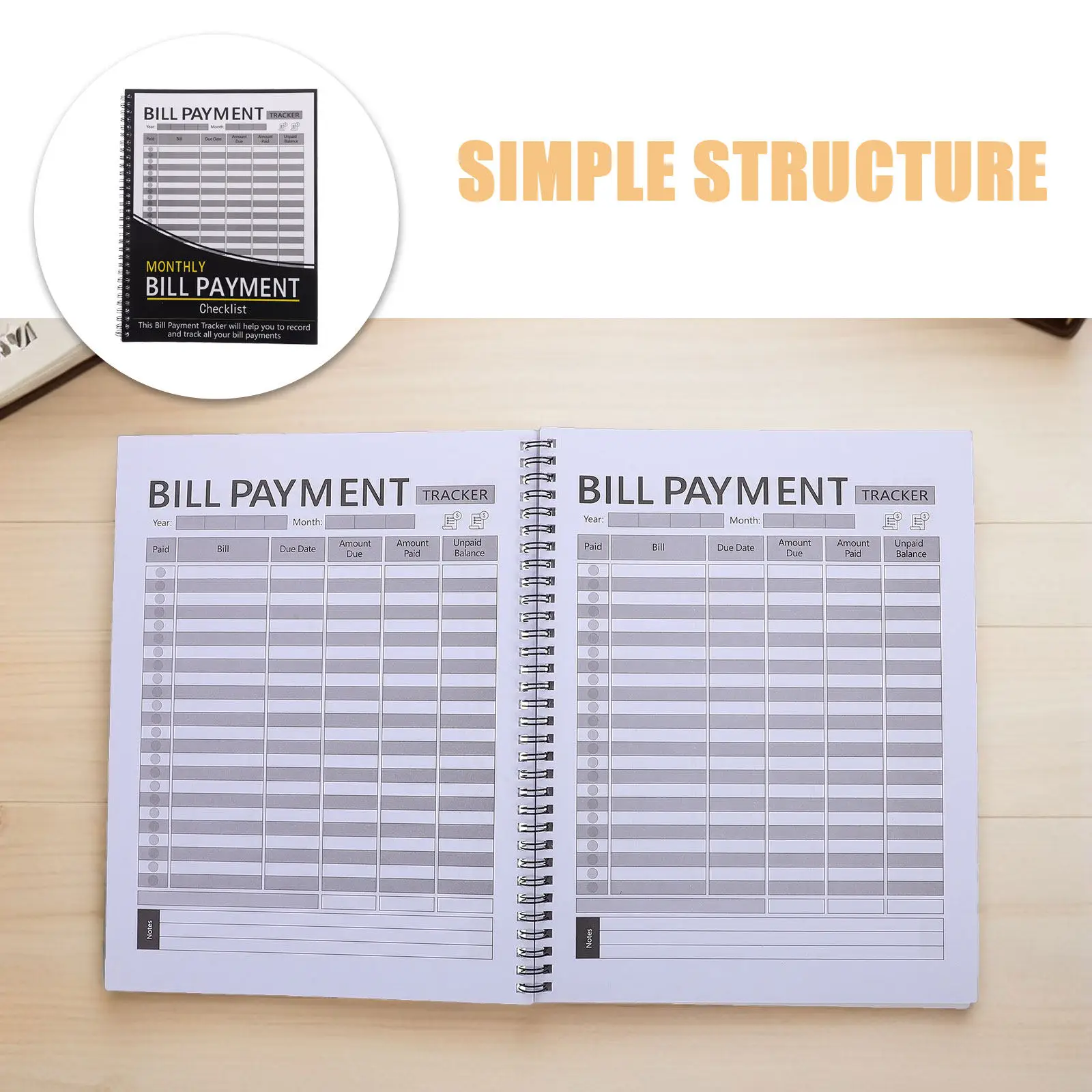 2Pcs Monthly Bill Pay Organizer Budget Planner Financial Tracker Notebook Personal Expense Budget Book Financial Planner view 6