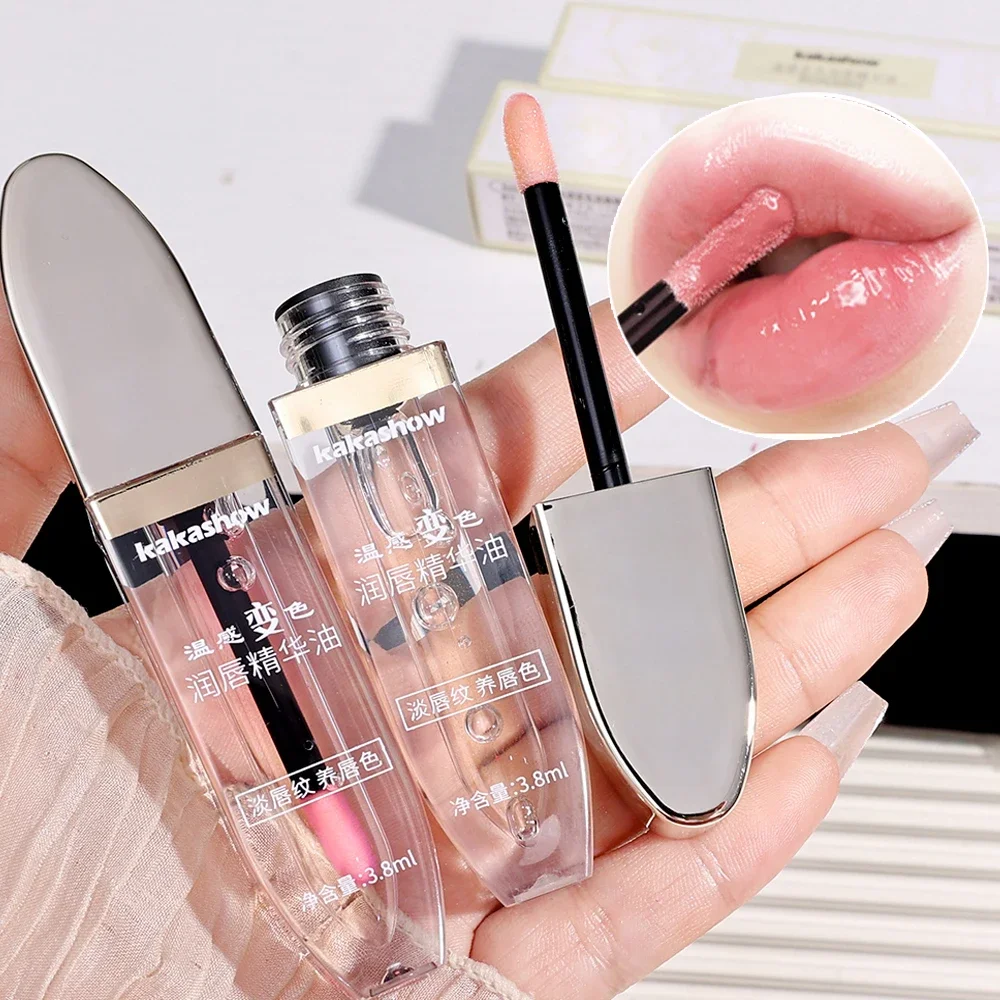 Kleur Veranderende Lipgloss Make-Up Blijvende Hydraterende Lippenbalsem Verminderen Lippenlijnen Lippen Verzorging Temperatuur Verandering Gelei Mollige Lippen Olie