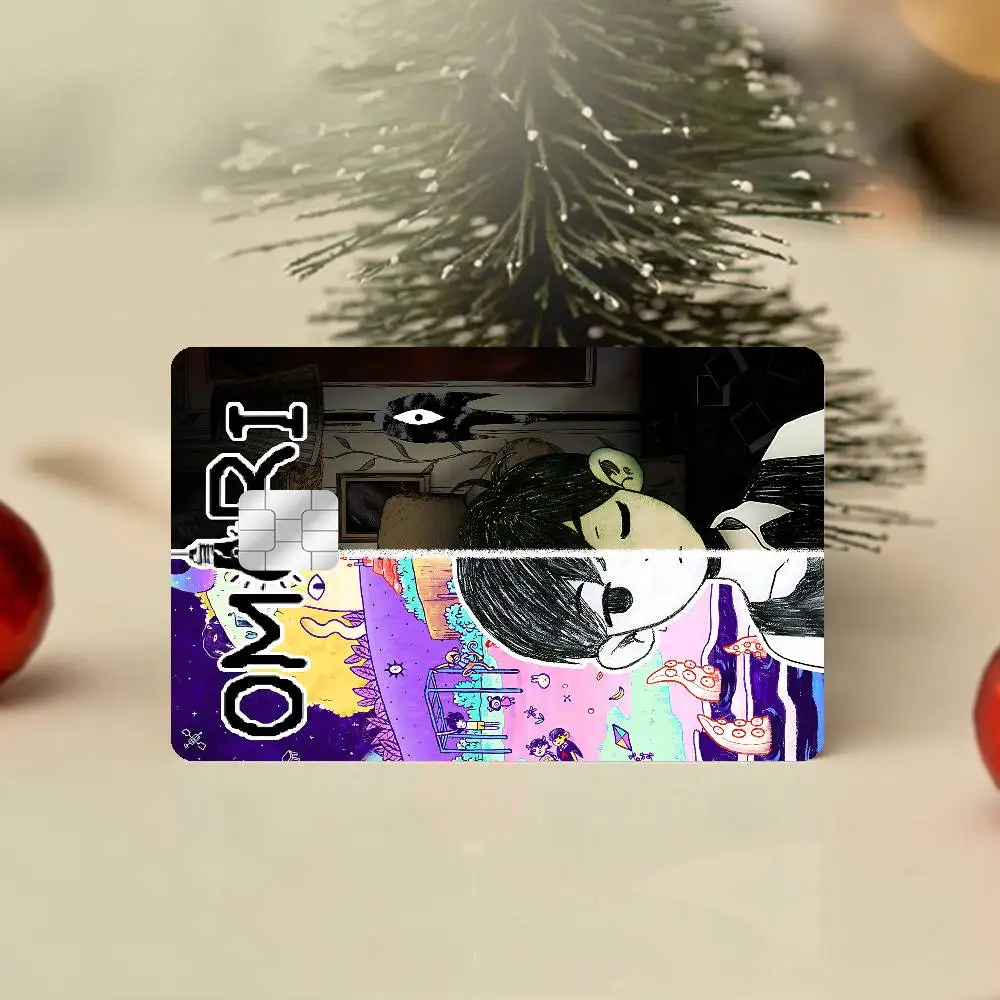 الكلاسيكية الساخنة الرعب لعبة فيديو Omori الأزياء ماتي الذهب الفضة الأسود ماتي فيلم الجلد ملصق الشريط لبطاقة الخصم الائتمان البنك