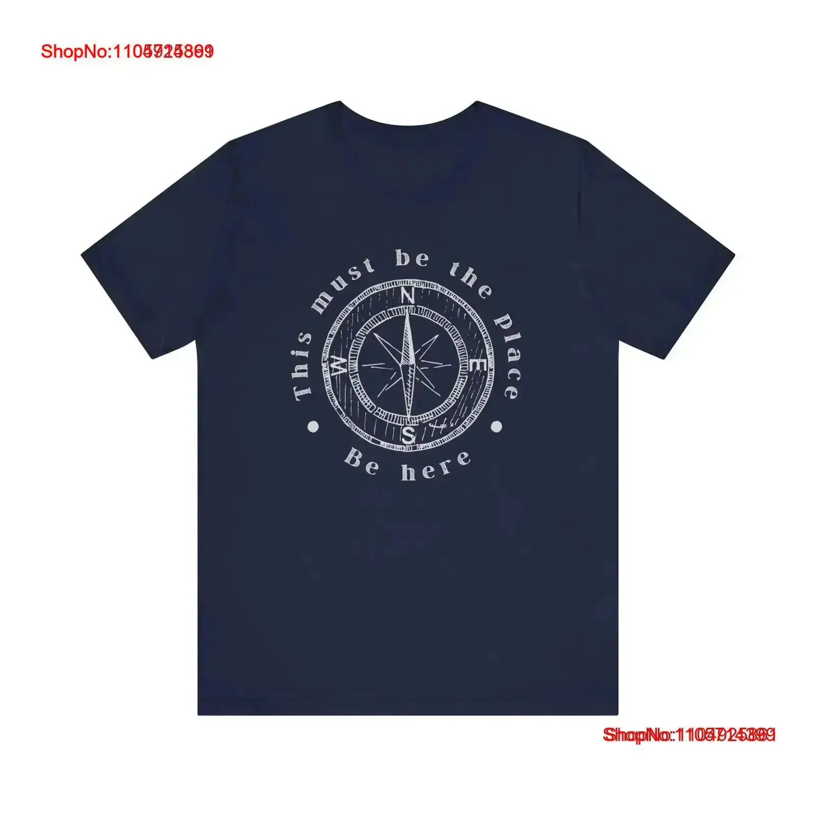 Compass Be Here T Shirt Motivational Positive Message Inspirational Mental Health You Are This Is The Place vintage Washed