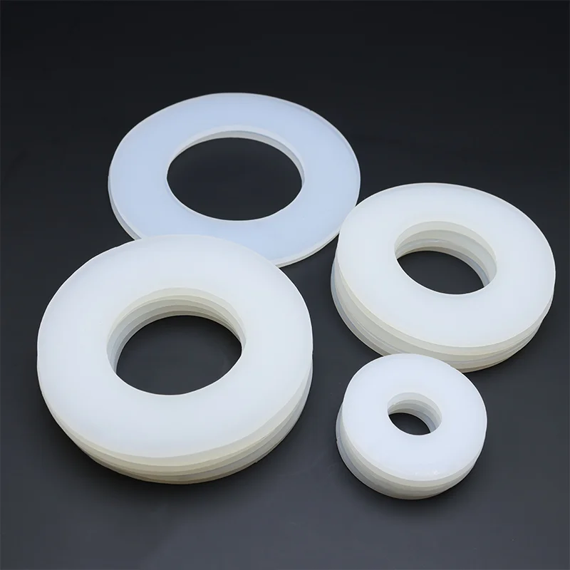 Weiße Silikonkautschuk-Dichtung, O-Ring-Dichtung, Rohrschraube, wasserdicht, flach, weiche Unterlegscheibe, ölbeständig, hitzebeständig, Dichtungsring, VMQ-Pad – Detail 1