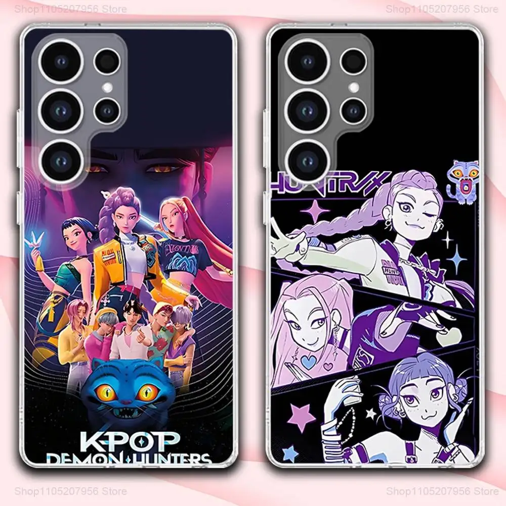 

KPop D-Demon H-Hunters Phone Case For Samsung A30,71,51,S9,10,20,Ultra,FE,Lite,S25,24,22,23,21,PIus,Transparent, Silicone