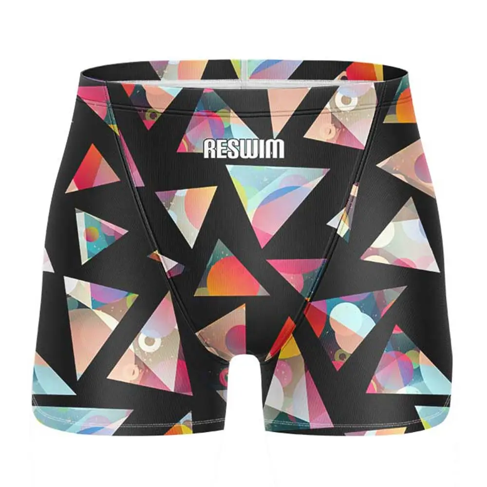 Summer Men's Funny Swimming Trunks Swim Jammer Short Endurance Athletic Training Swimsuit GYM Beach Surf  Tights Shorts Swimwear