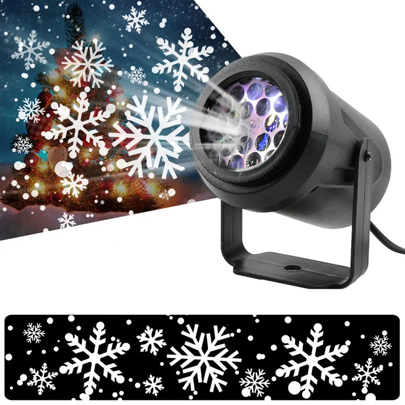 Snowflake Projector Lights Christmas Snowflake Projector Party Garden Decoration Lights LED Stage Holiday Decoration