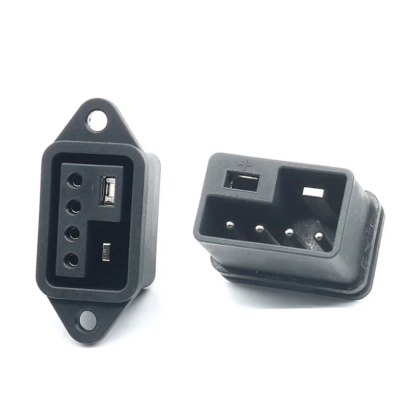 1pcs/2+4in Electric Car Charging Plug Connector High Current Battery Charging Port Plug Socket Male Female Conversion Connector