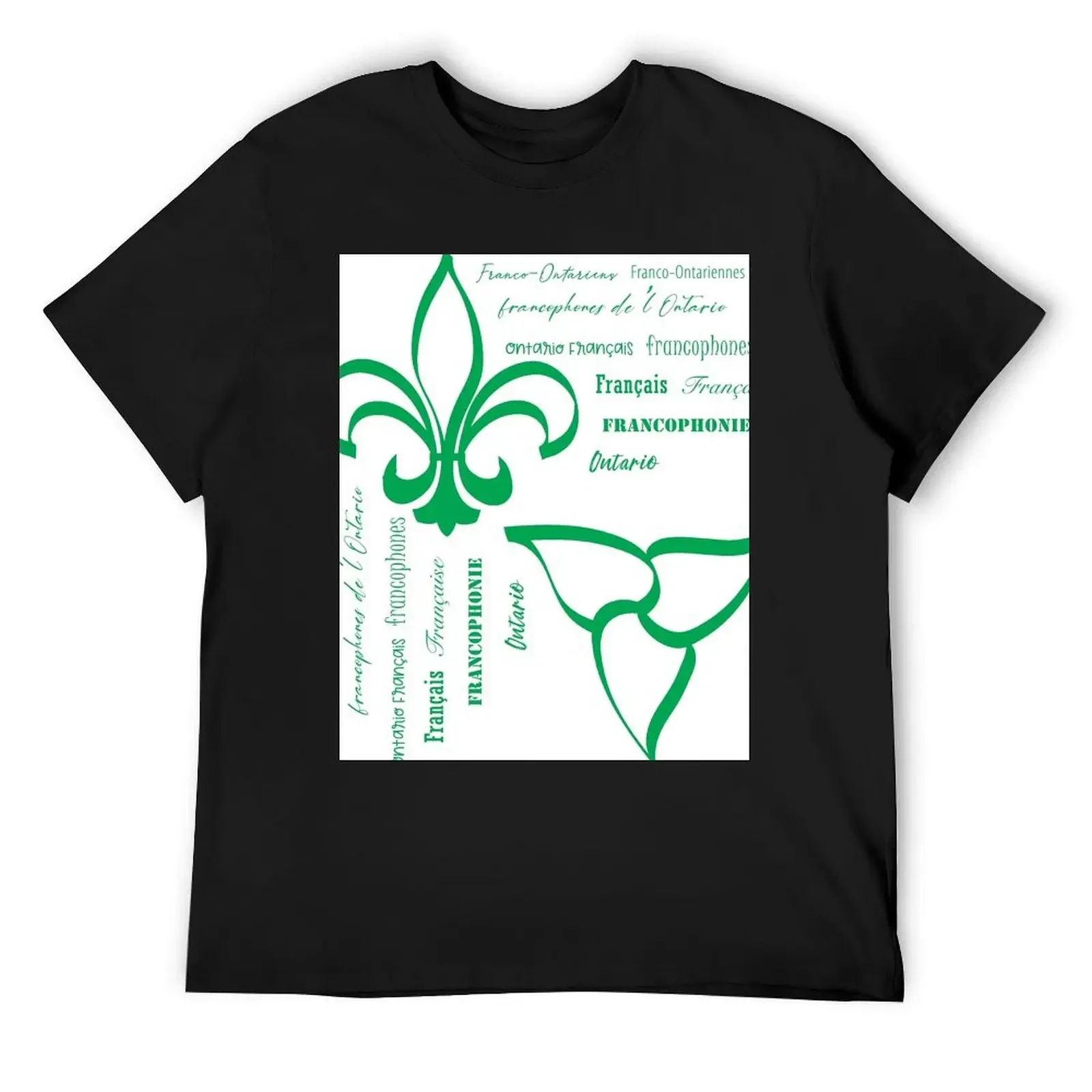 Franco-Ontarian logo design with text/phrases T-Shirt man clothes sports fans anime outfits for men