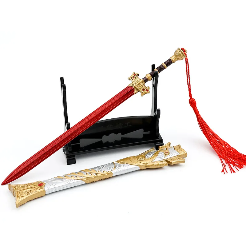 22CM Naraka Bladepoint periphere Schwertmodelle Ganzmetall-Kunsthandwerksfiguren des Shaoyang-Schwertes Dekoartikel Spielzeuggeschenk