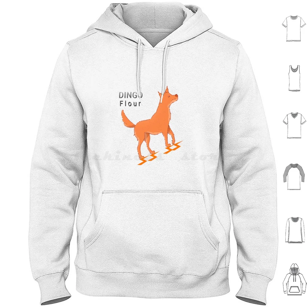 Dingo harina-trend divertido bajo demanda 2022 sudaderas con capucha de manga larga Dingo Harina Perth Fremantle Harina perro australiano
