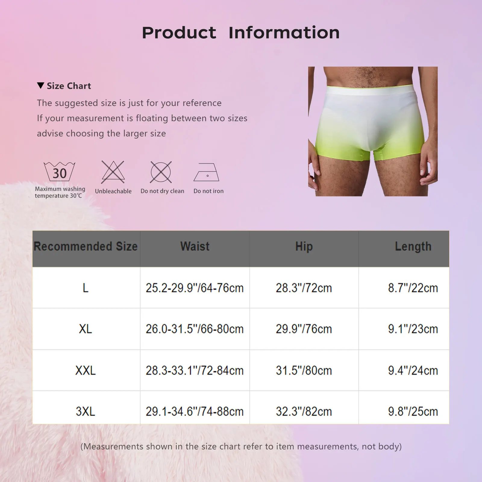 Men Adult Gradient Silky Stretchy Panties Elastic Waistband Bulge Pouch Underpants for Boyfriend Husband Everyday Wear Panties